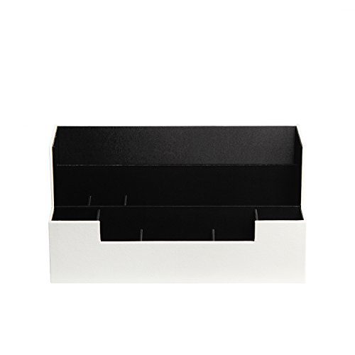 Desk Supplies Office Organizer Caddy (White, 13.4 x 5.1 x 7.1 inches)