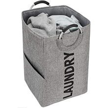 NISHEL Large Laundry Hamper with Handles, Collapsible Dirty Clothes Basket
