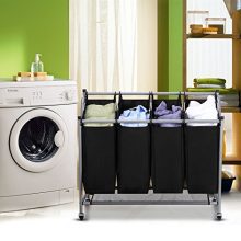 Ollieroo Laundry Sorter Cart 4-Bag Classics Rolling Laundry Hamper