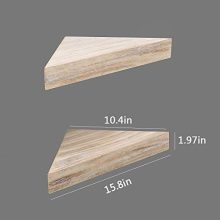 AHDECOR Rustic Wood Corner Wall Shelves, Wall Mounted Floating Corner