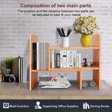 Adjustable Desktop Bookshelf Desk Organizer Display Shelf Rack Counter