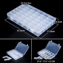 Snowkingdom Plastic Grid Box Storage Organizer Case for Display Collection
