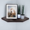 RANK Floating Corner Shelves Wall Mounted Display Organizer Storage Shelf Set