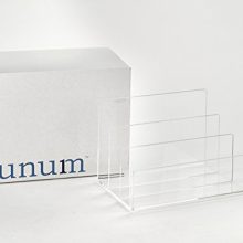 Crystal Clear Acrylic Desktop File Sorter Holder - Lucite Mail, Paper
