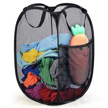 Reinforced Mesh Pop-Up Laundry Hamper, Portable Durable Handles