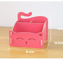 DIY Exquiste Artwork Folding Collection Pen Organizer Desk Sorter Room Dec Pink