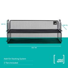 Mindspace 2 Tier Stackable Letter Tray Desk Organizer | Stackable Paper Tray