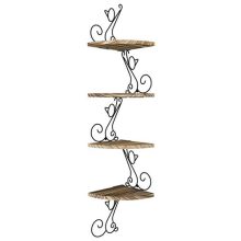 Alsonerbay Corner Shelf, Corner Shelves, 4-Shelves Wall Mounted Corner Shelf