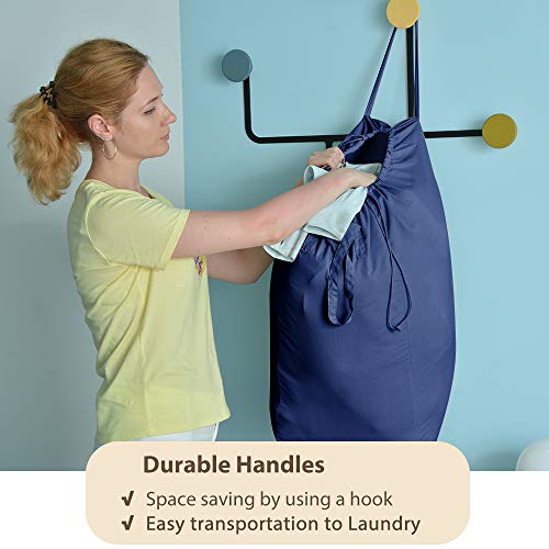 MCleanPin Washable Cotton Laundry Bags with Handles,Dirty Clothes Storage
