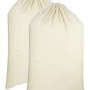 COTTON CRAFT - 2 Pack Extra Large 100% Cotton Canvas Heavy Duty Laundry Bags - Natural Cotton - 28"x36" - Versatile - Multi Use