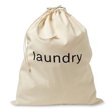 FABBPRO Cotton Canvas Cloth Fabric Laundry Bag - Stylish & Portable Natural Biodegradable Drawstring Bag - Ideal for Hotels, Airbnb's, Rental Spaces, Vacation Homes & Even Travel