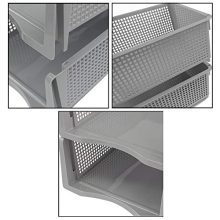 Saedy Plastic 3-Tier Stackable Desk File Letter Organizer Trays