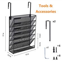 Delifox Cubical Hanging File Holder Wall Mount Vertical Document Organizer