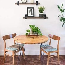 Mkono Rustic Wood Floating Shelves Industrial Wall Mounted Shelving 2 Set