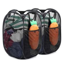 Strong Mesh Pop-up Laundry Hamper, Quality Laundry Basket with Durable Handles