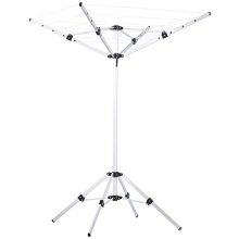HOMCOM Drying Rack Outdoor Umbrella Clothesline Portable Collapsible Clothing, Aluminum, Silver