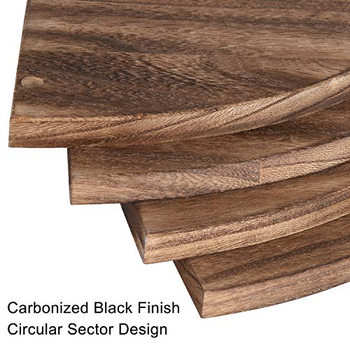 Emfogo Corner Wall Shelves Rustic Wood Floating Corner Shelves