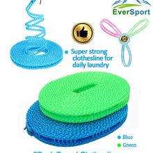 EverSport 2 Pack Clothesline Clothes Drying Rope Portable Travel Clothesline