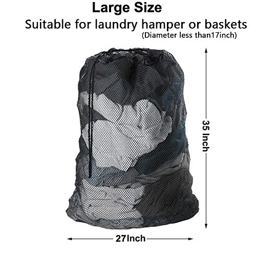 Meowoo Large Mesh Laundry Bag with Drawstring,27×35inch Large Laundry Bags