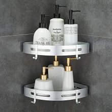 Hoomtaook Corner Caddy Bathroom Shower Shelf Wall Mounted No Drilling
