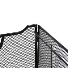 CLATINA Office Metal Mesh File Organizer with Handle Letter Storage Crate