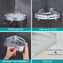 Hoomtaook Corner Caddy Bathroom Shower Shelf Wall Mounted No Drilling