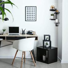 Under.Stated Wall Mounted Corner Shelf - Rustic MDF Display Shelf