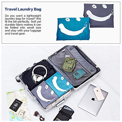 HOMEST 2 Pack XL Wash Me Travel Laundry Bag, Machine Washable Dirty Clothes