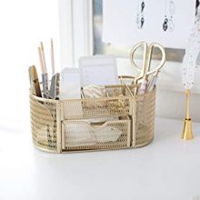 Beautiful Gold Desk Organizer - Made of Metal with Gold Finish