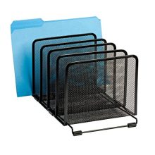 Rolodex Mesh Collection Stacking Sorter, 5-Section, Standard Packaging