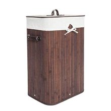 JYUAN Bamboo Laundry Hamper Folding Storage Laundry Basket Dirty Clothes