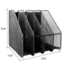 Tesinll Desk Organizer Mesh Document Letter Tray Black