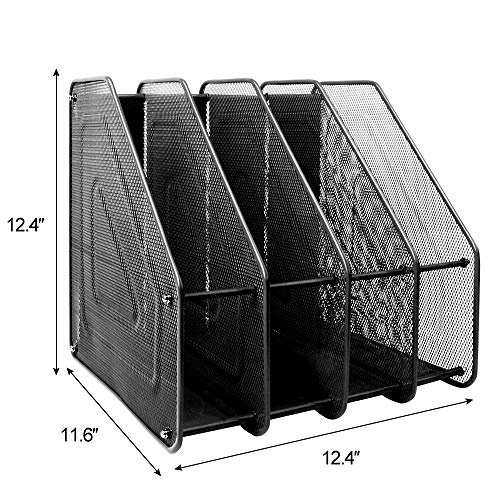 Tesinll Desk Organizer Mesh Document Letter Tray Black