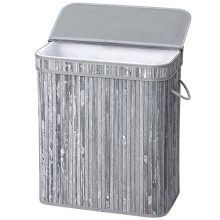 SONGMICS Bamboo Laundry Hamper, 100L Foldable Storage Basket