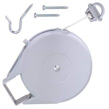 Retractable Clothesline for Indoor/Outdoor Use - 40ft - Heavy Duty Line Won't Stretch or Break - for Hanging Laundry in The Kitchen, Bathroom, Shower, Balcony, Backyard - Wall Mounted Clothes Dryer