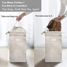 MCleanPin Double Laundry Hamper with 4 Removable Laundry Bags