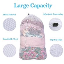 Commercial Large Mesh Laundry Bag (2 Mesh Available), Wanapure 2 Pack