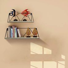 Edenseelake Floating Wall Shelves Set of 2, Wood Storage Shelf