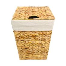 Trademark Innovations Wicker Laundry Hamper Basket with Lid and Liner