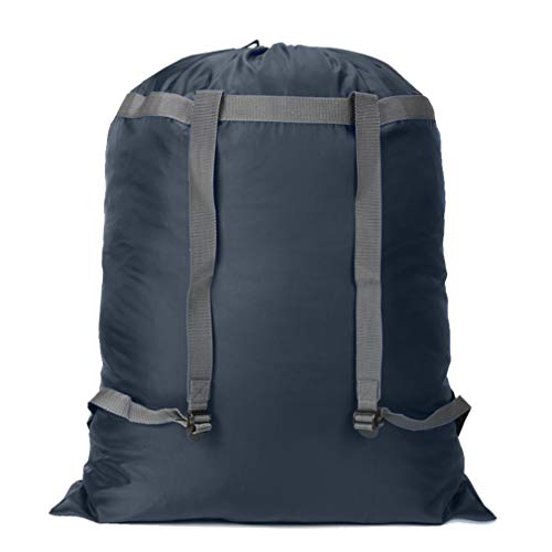 HOLYLUCK Extra Large Laundry Bag [26''x34''] Sturdy rip and Tear Resistant Polyester Material with Drawstring Closure Ideal Machine Washable Laundry Bags for College Dorm Apartment dwellers-Navy Blue