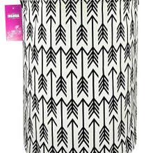 INGHUA Large Canvas Fabric Lightweight Storage Basket/Toy Organizer/Dirty Clothes Collapsible Waterproof for College Dorms, Kids Bedroom,Bathroom,Laundry Hamper(Arrow)