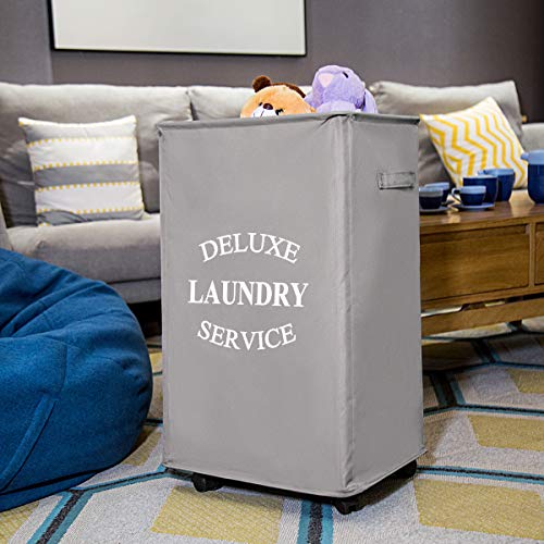 Chrislley 90L Rolling Laundry Hamper with Wheels – Durable & Portable Storage Basket for Easy Clothes Transport