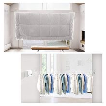 Hoimpro Retractable Clothesline with Adjustable Stainless Steel Double Rope