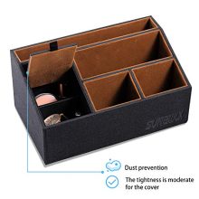 Sunewlx Desk Organizer, Handmade Premium Leather Desktop Organizer/Bedside