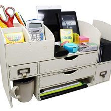 Executive Office Solutions Adjustable Wooden Desk Organizer for Desktop
