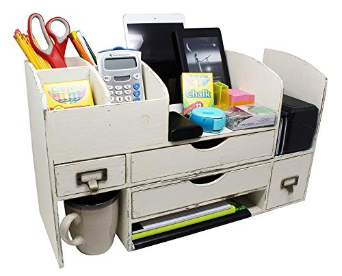 Executive Office Solutions Adjustable Wooden Desk Organizer for Desktop