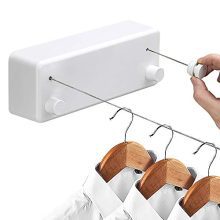 Hoimpro Retractable Clothesline with Adjustable Stainless Steel Double Rope