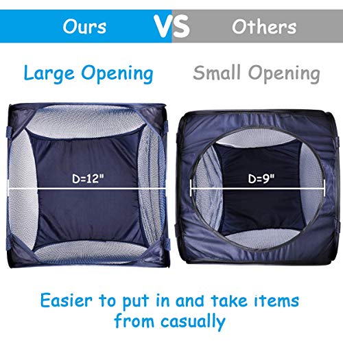 HOMEIDEAS Pack of 2 Pop Up Mesh Laundry Hamper Portable & Collapsible Popup