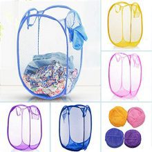 Qtopun Mesh Popup Laundry Hamper, 4 Pack Foldable Portable Dirty Clothes Basket