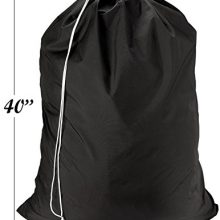 Nylon Laundry Bag - Locking Drawstring Closure and Machine Washable.